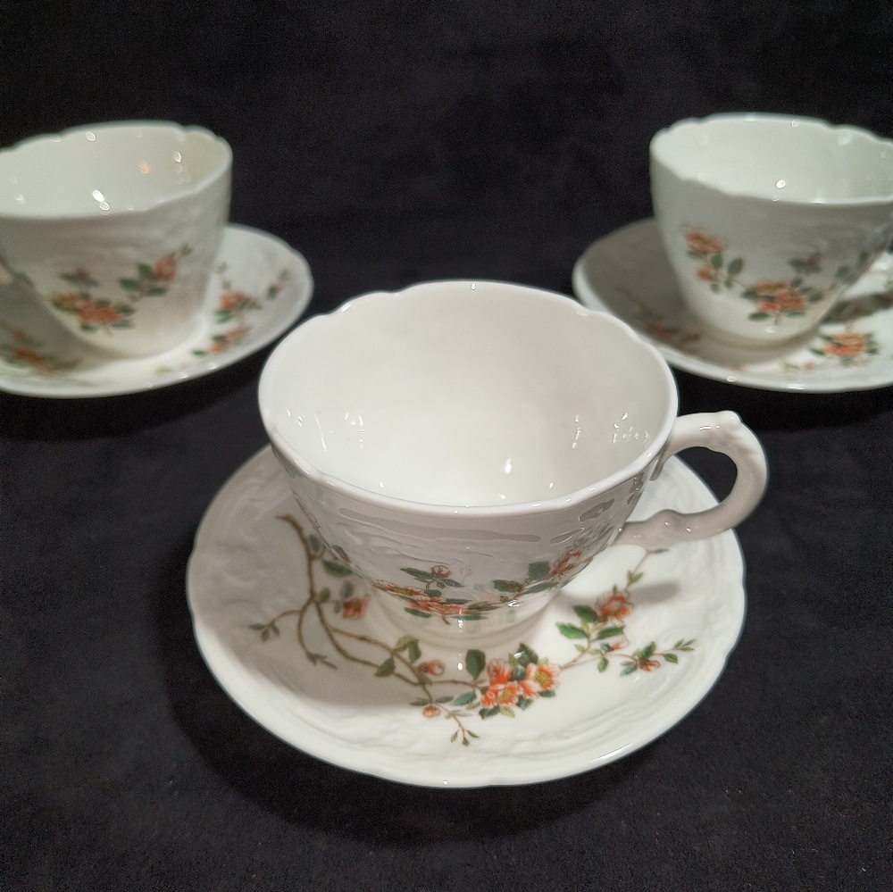 Coalport Samarkand Teacup And Saucer (3 Sets)